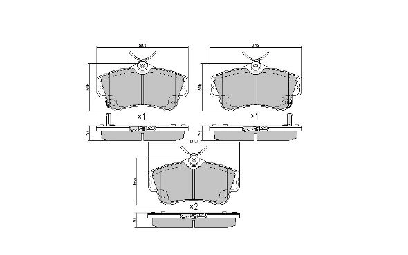 Brake Pad Set, disc brake (FBP-1729)