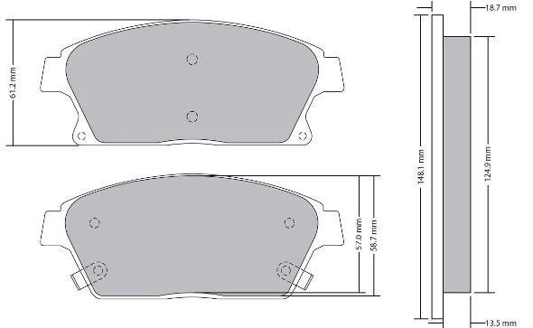 Brake Pad Set, disc brake (FBP-1723)