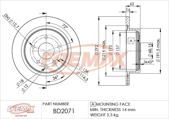 Brake Disc (BD-2071)