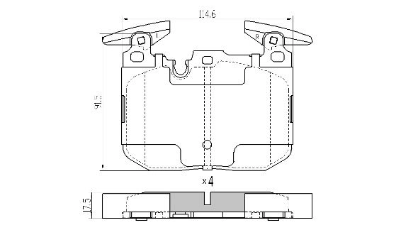 Brake Pad Set, disc brake (FBP-1889)