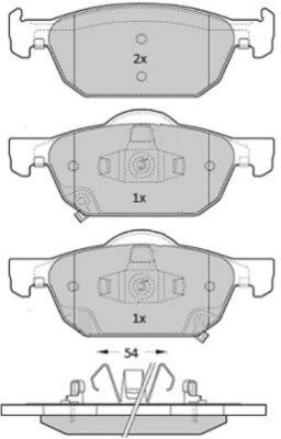 Brake Pad Set, disc brake (FBP-1821)