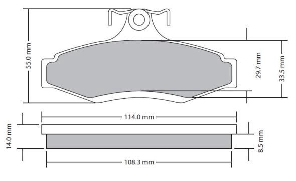 Brake Pad Set, disc brake (FBP-1684)