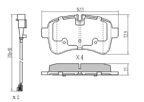 Brake Pad Set, disc brake (FBP-1682)