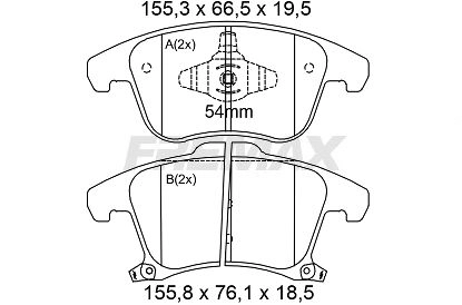 Brake Pad Set, disc brake (FBP-0001)