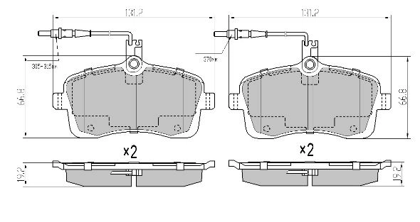 Brake Pad Set, disc brake (FBP-1407)