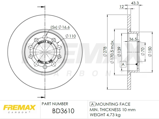Brake Disc (BD-3610)