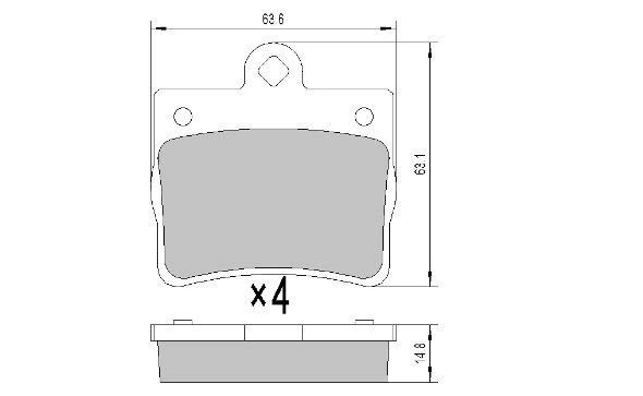 Brake Pad Set, disc brake (FBP-1073)
