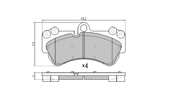 Brake Pad Set, disc brake (FBP-1356)