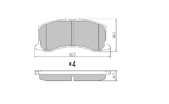 Brake Pad Set, disc brake (FBP-1775)