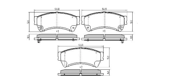 Brake Pad Set, disc brake (FBP-1524)