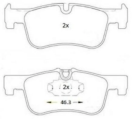Brake Pad Set, disc brake (FBP-1882)