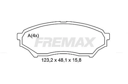 Brake Pad Set, disc brake (FBP-2247)