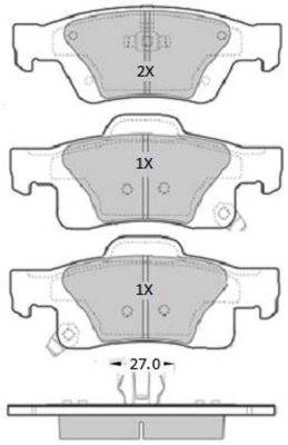 Brake Pad Set, disc brake (FBP-1941)