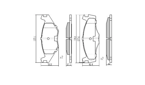Brake Pad Set, disc brake (FBP-0461-01)