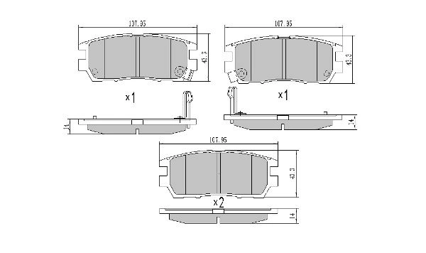 Brake Pad Set, disc brake (FBP-0856)
