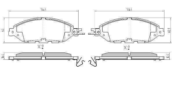 Brake Pad Set, disc brake (FBP-0082)