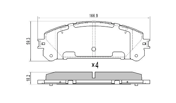 Brake Pad Set, disc brake (FBP-1657)