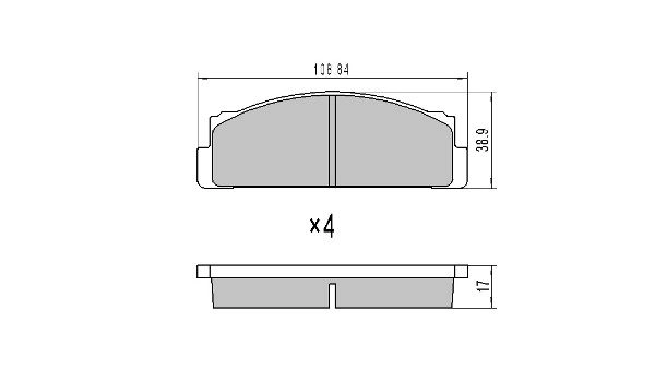 Brake Pad Set, disc brake (FBP-0025)