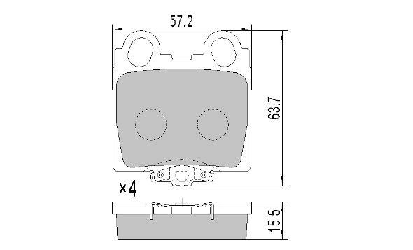 Brake Pad Set, disc brake (FBP-1616)