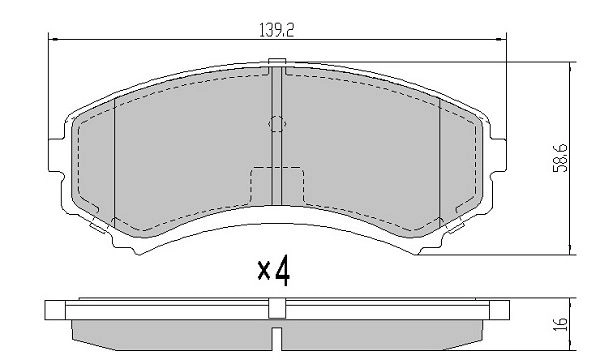 Brake Pad Set, disc brake (FBP-0854)