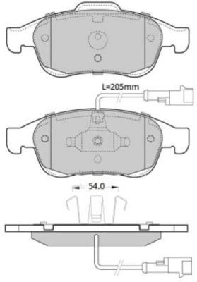 Brake Pad Set, disc brake (FBP-1937)