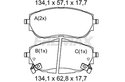 Brake Pad Set, disc brake (FBP-2512)