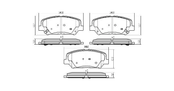 Brake Pad Set, disc brake (FBP-1897)