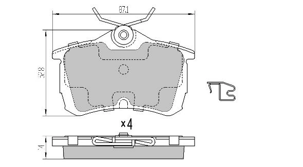 Brake Pad Set, disc brake (FBP-1608)