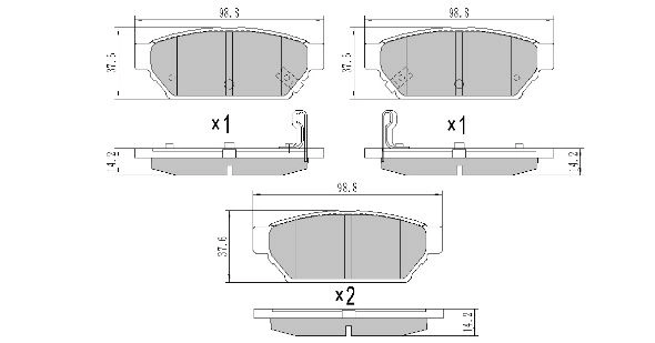 Brake Pad Set, disc brake (FBP-1771)