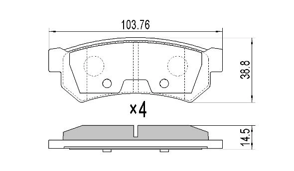 Brake Pad Set, disc brake (FBP-1879)