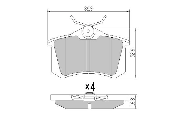 Brake Pad Set, disc brake