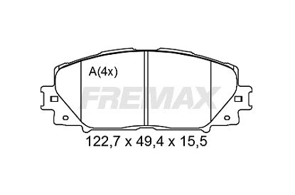 Brake Pad Set, disc brake (FBP-2619)
