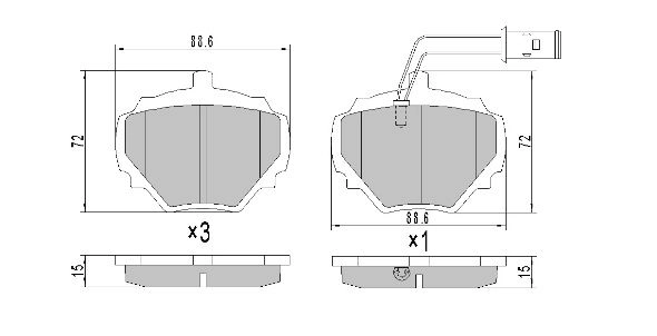 Brake Pad Set, disc brake (FBP-1751)