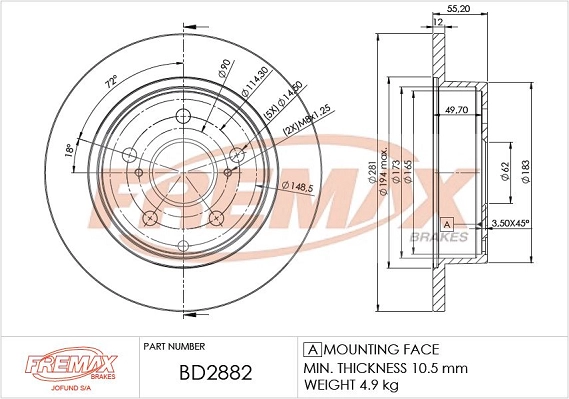 Brake Disc (BD-2882)