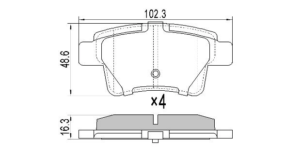 Brake Pad Set, disc brake (FBP-1579)