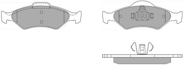 Brake Pad Set, disc brake (FBP-1158)
