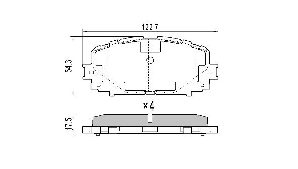 Brake Pad Set, disc brake (FBP-1708)