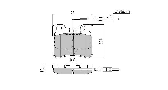 Brake Pad Set, disc brake (FBP-0764)
