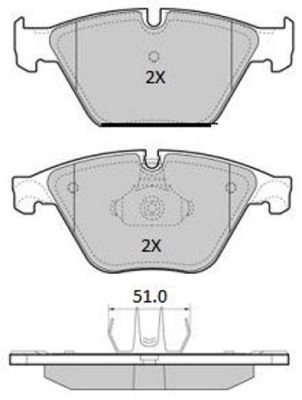Brake Pad Set, disc brake (FBP-1958)