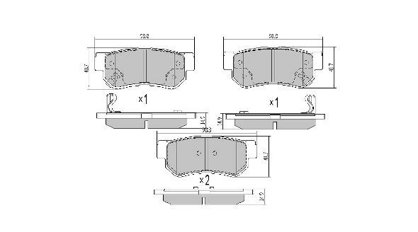 Brake Pad Set, disc brake (FBP-1741)