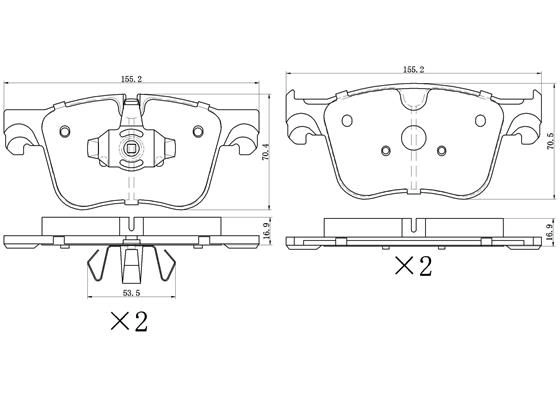 Brake Pad Set, disc brake (FBP-0770)