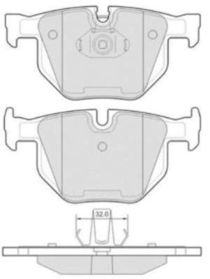 Brake Pad Set, disc brake (FBP-1667)