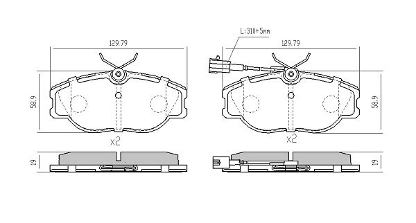 Brake Pad Set, disc brake (FBP-0583)