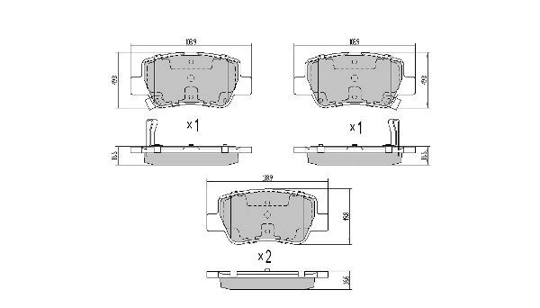 Brake Pad Set, disc brake (FBP-0861)