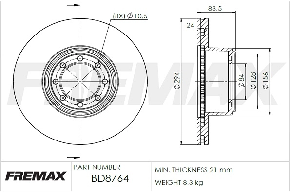 Brake Disc (BD-8764)
