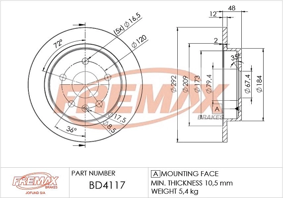 Brake Disc (BD-4117)