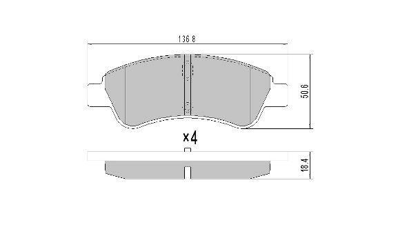 Brake Pad Set, disc brake (FBP-1212)