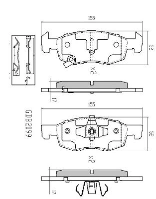 Brake Pad Set, disc brake (FBP-0018)