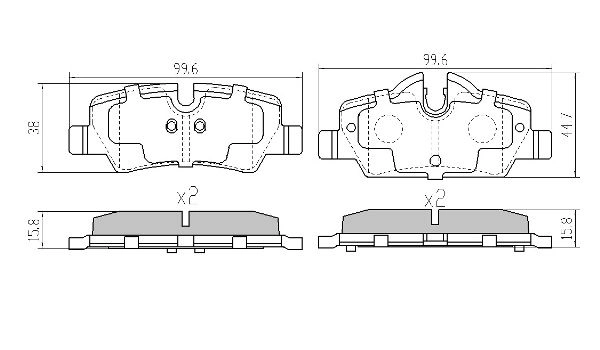 Brake Pad Set, disc brake (FBP-0003)