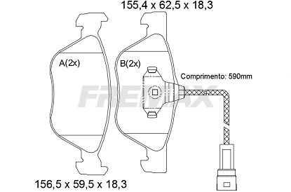 Brake Pad Set, disc brake (FBP-2137)